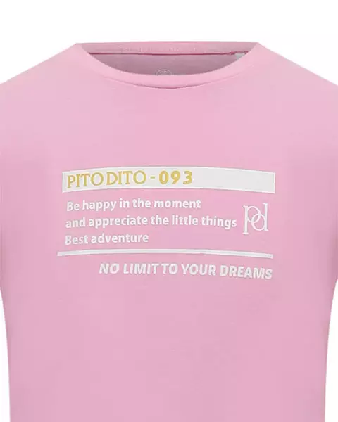 Pito Dito Girl Ravelisha T-shirt Anak Pink