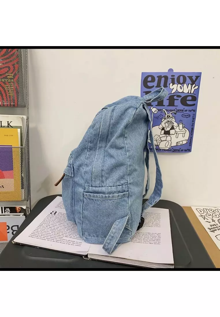 Retro and casual Japanese style Denim Backpack