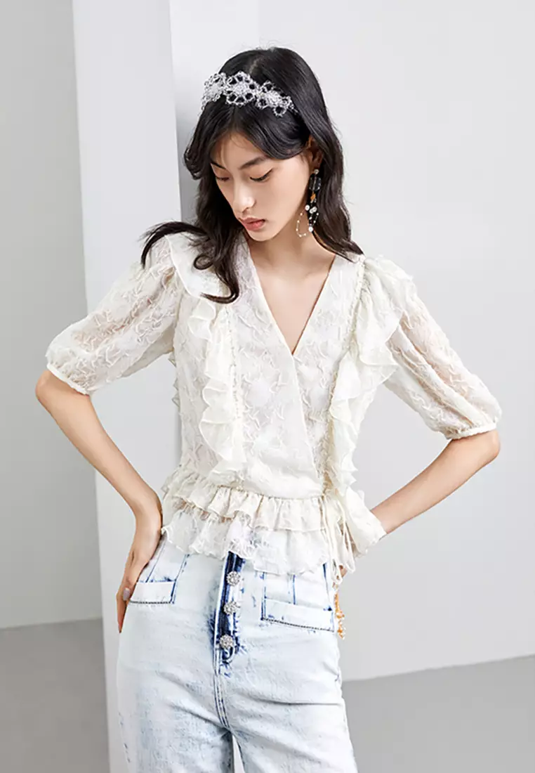Ruffled Vintage Blouse