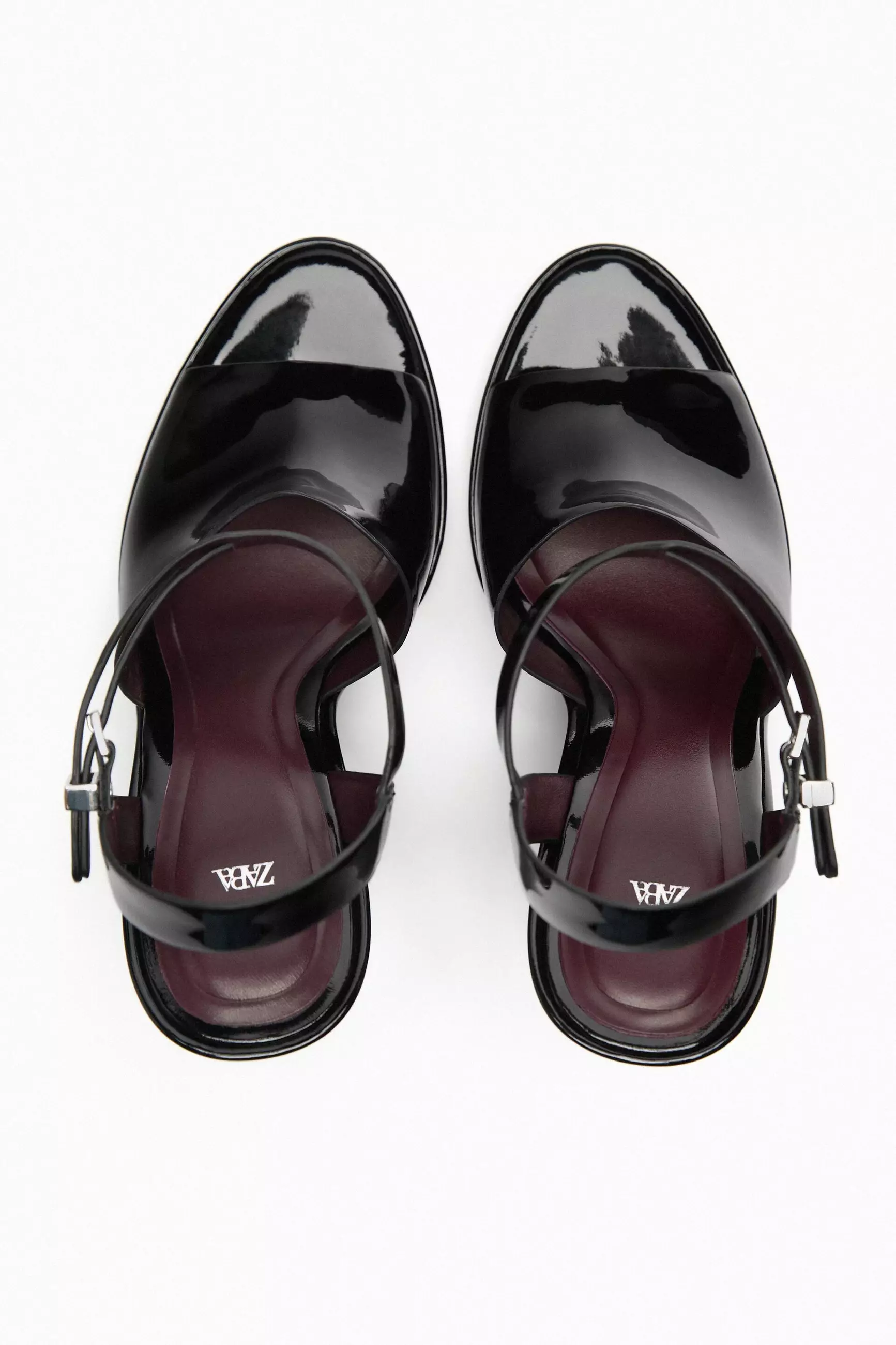 ★ZARA★ PATENT WEDGE SANDALS PATENT WEDGE SANDALS - Black | ZARA United States