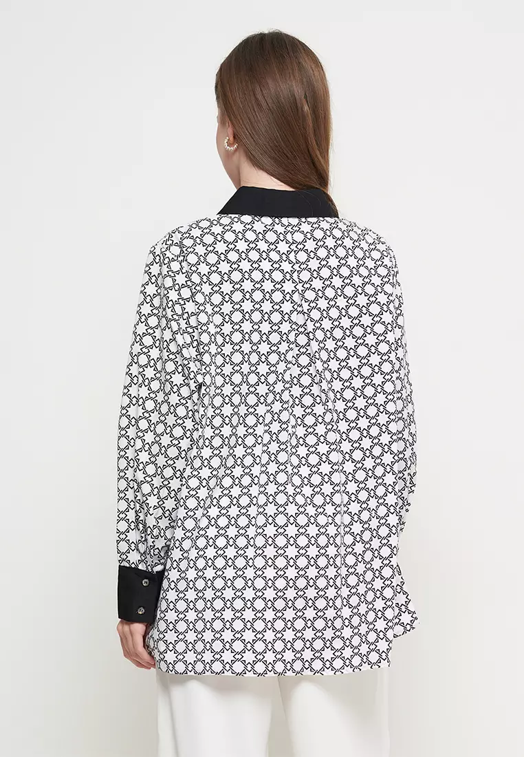 KLA - Kemeja Casual Wanita Siera Monochrome