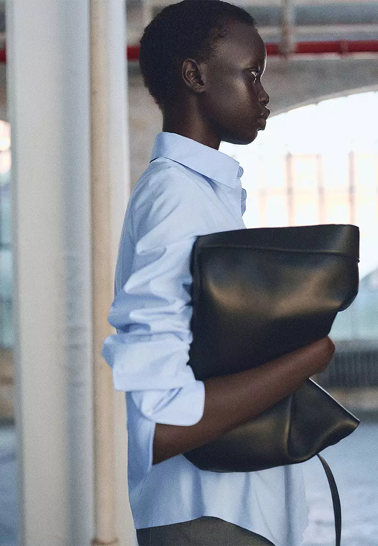 street style michael kors navy shirt dress