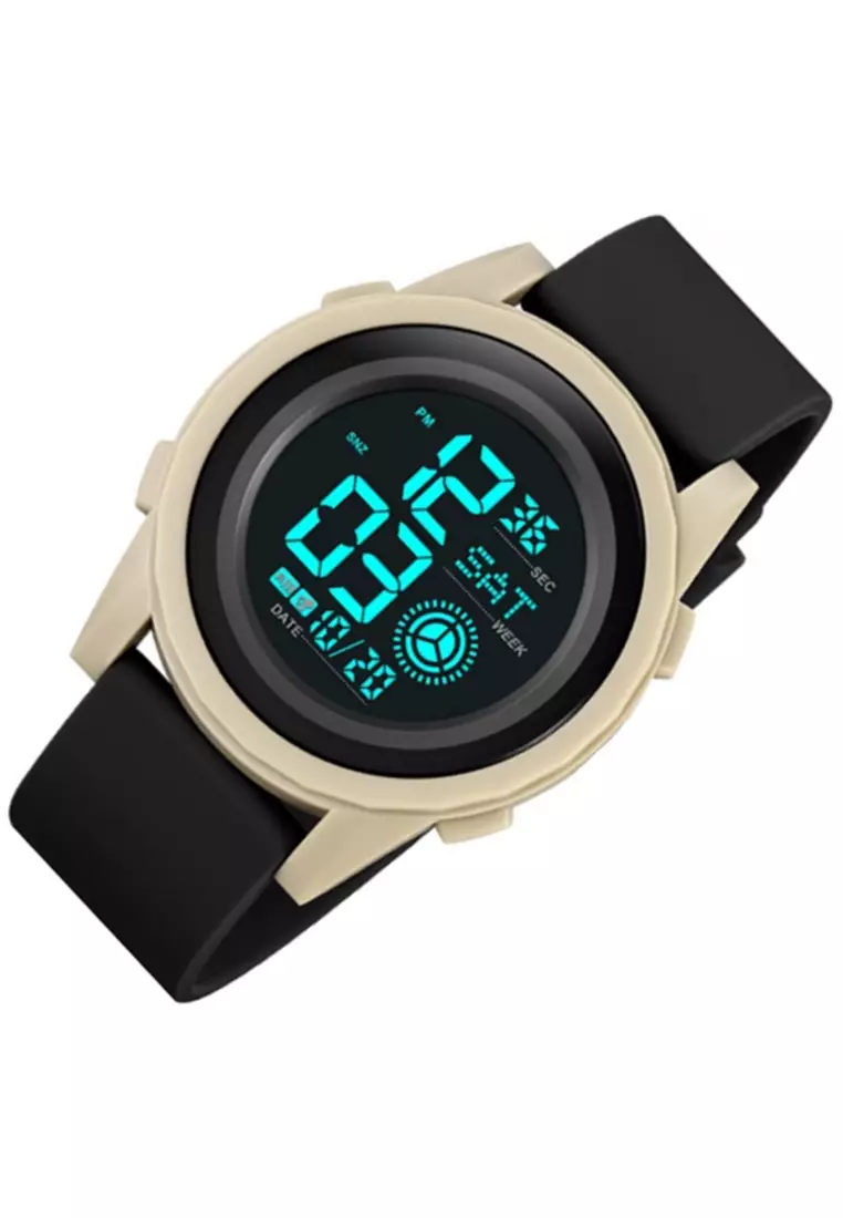 Jam Tangan Digital Pria Waterproof Many Function Strap Tali Material PU Silicone IR98 ORIGINAL