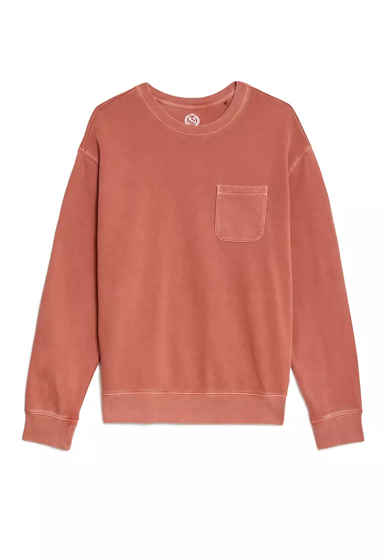 Pure Cotton Crew Neck Sweatshirt