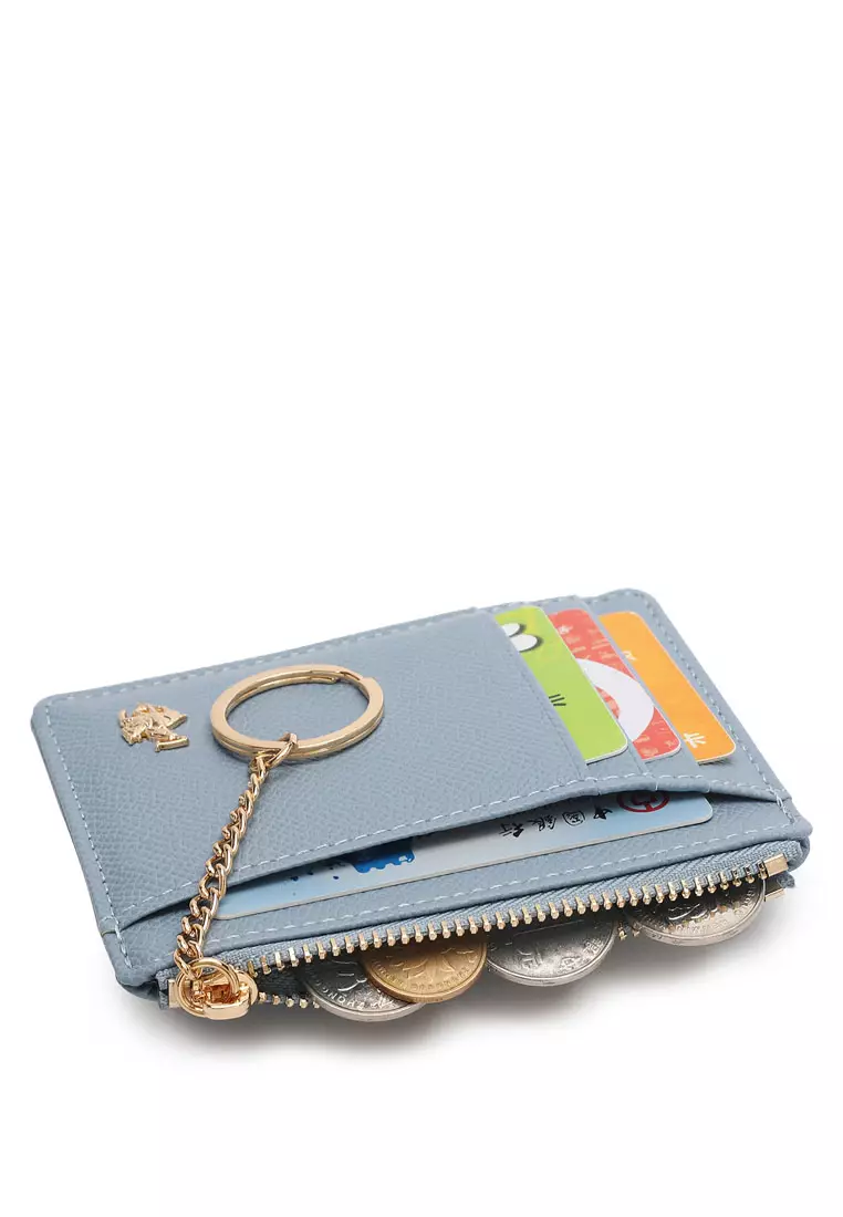 Women's Card Holder With Coin Compartment - Blue