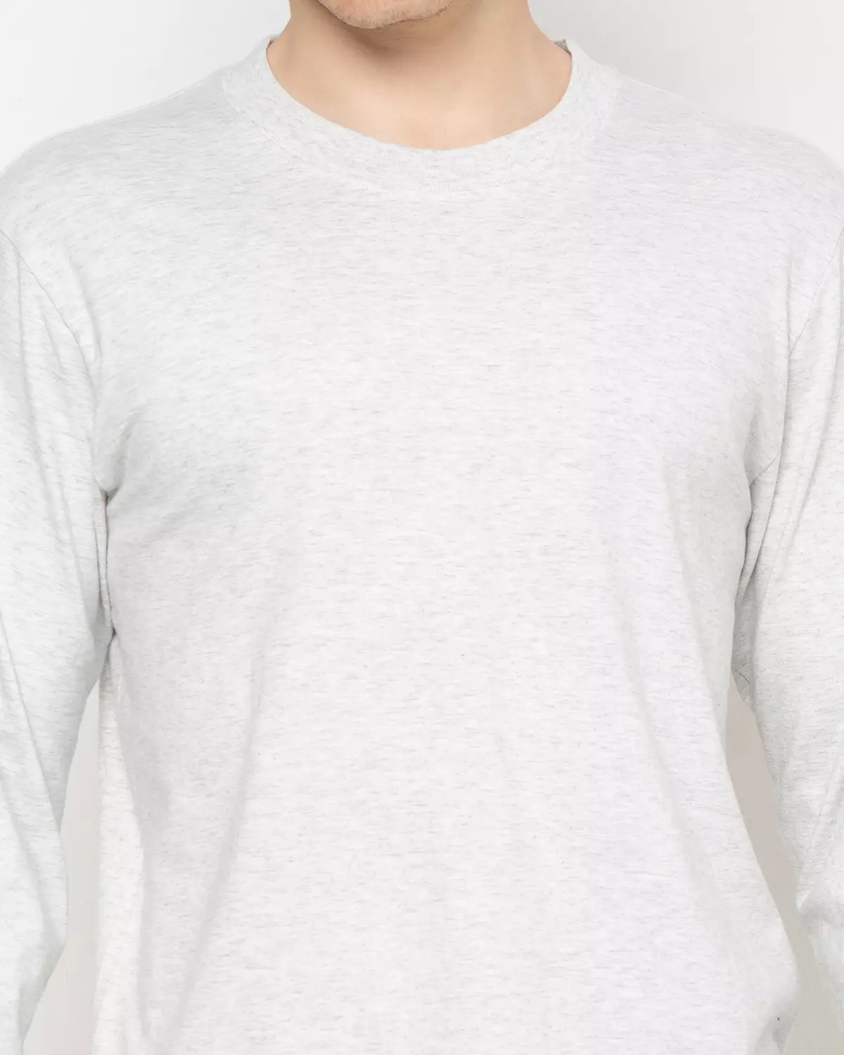 Country Fiesta Basic T-Shirt Long Bodysize Kaos Polos Heavyweight Heather Grey - 01TSL00131