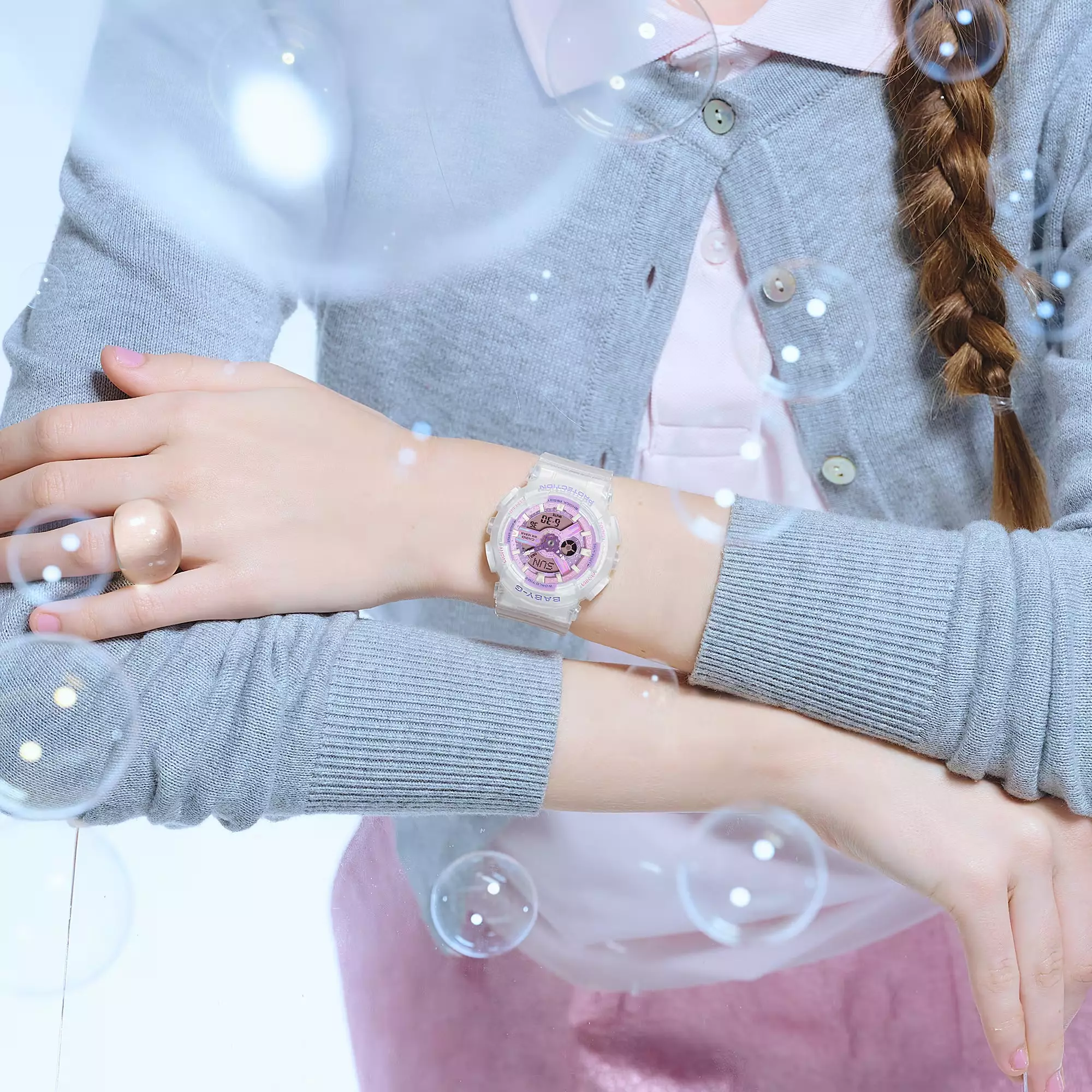 Casio BABY-G Jam Tangan Wanita dengan format Analog Digital BA-110PS-7ADR