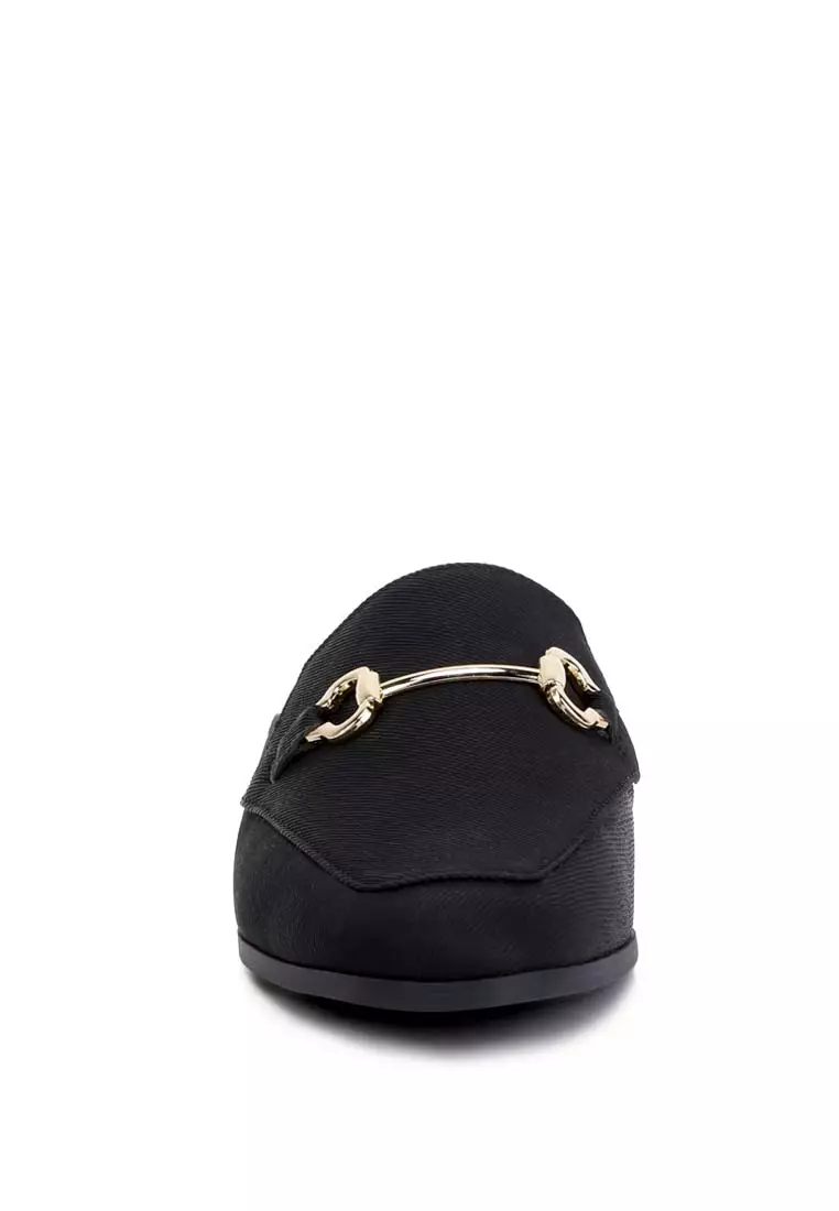 London Rag Horsebit Slip On Mules in Black 2025 | Buy London Rag Online ...