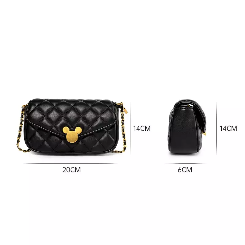 Mesuca Disney Mickey Grid Chain Shoulder Bags - Black