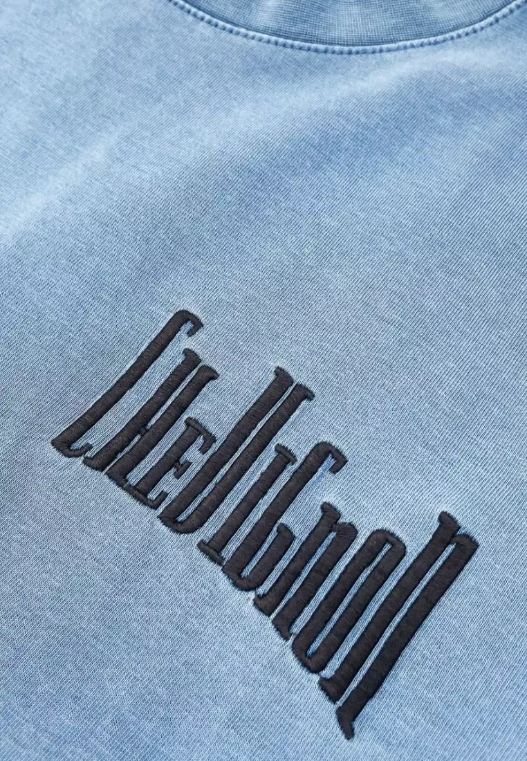 Garment Dyed Logo Long Sleeve Tee