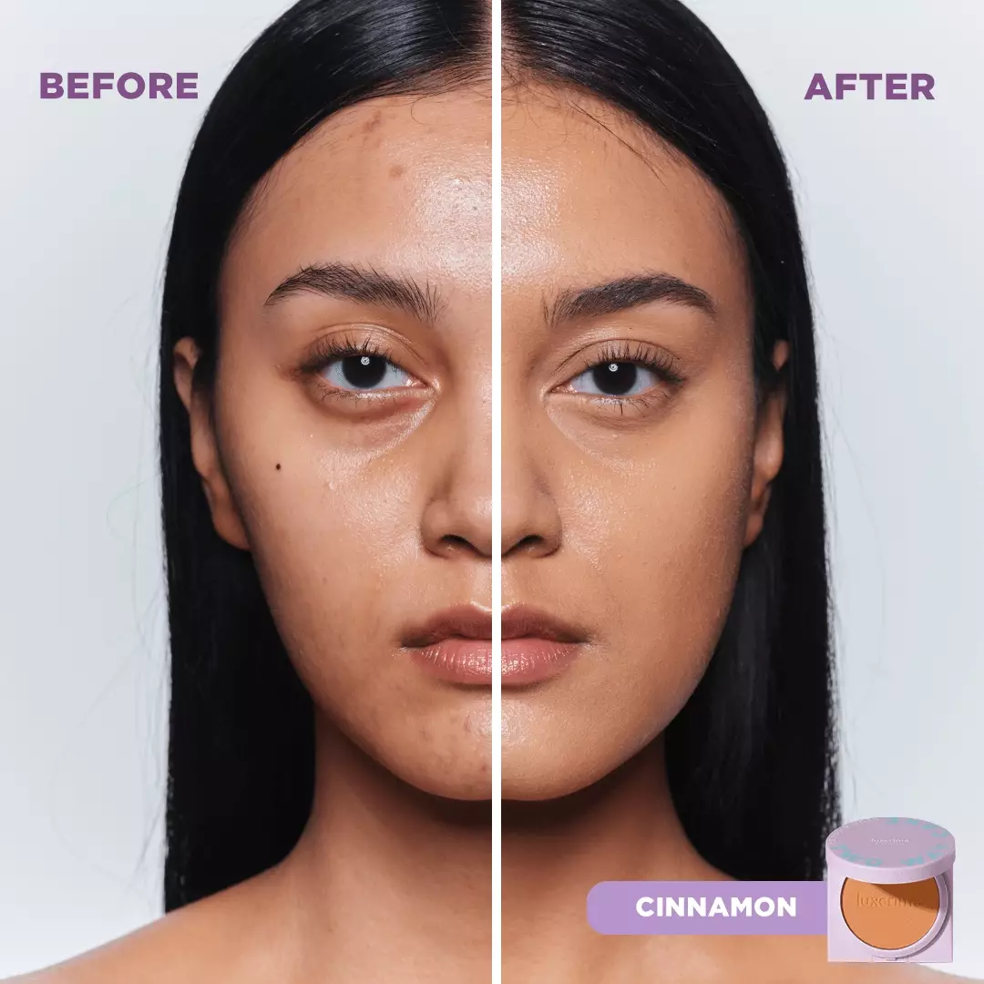 NEW Silk Glow Luxcrime Blur & Cover Two Way Cake - Cinnamon