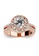Krystal Couture gold KRYSTAL COUTURE Bloom Halo Ring Embellished with Swarovski crystals - Rose Gold/Clear 36FE9ACF7AC8A4GS_3