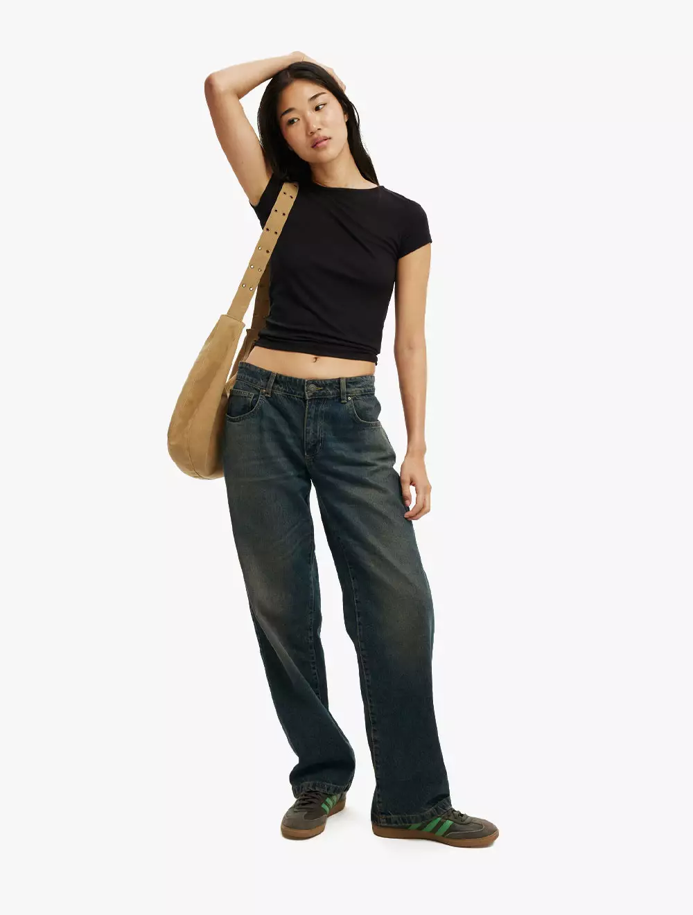 Cotton On - Atasan - Sunday Boat Neck Short Sleeve Top - Black