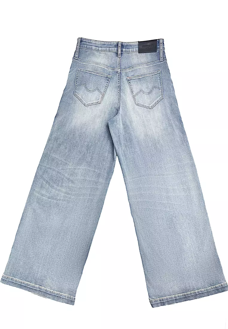 Women's Grey Tint Wide Leg Cool Jade Jeans