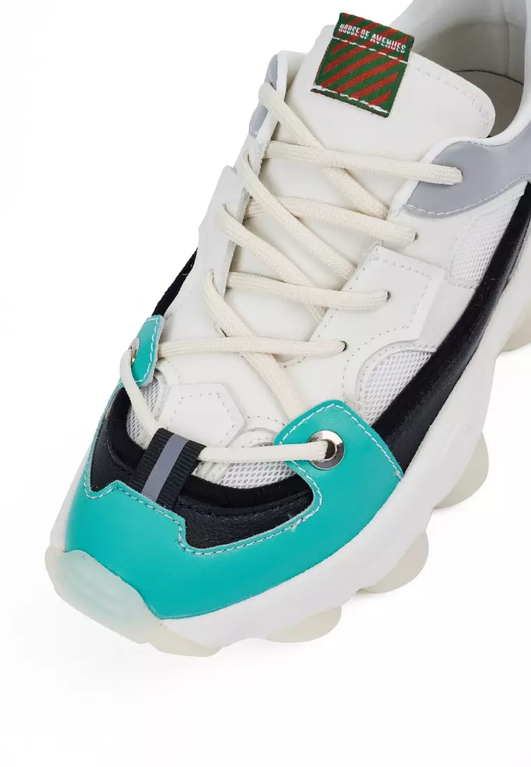 Buy House of Avenues Ladies Color Block Chunky Sneaker 5519 White