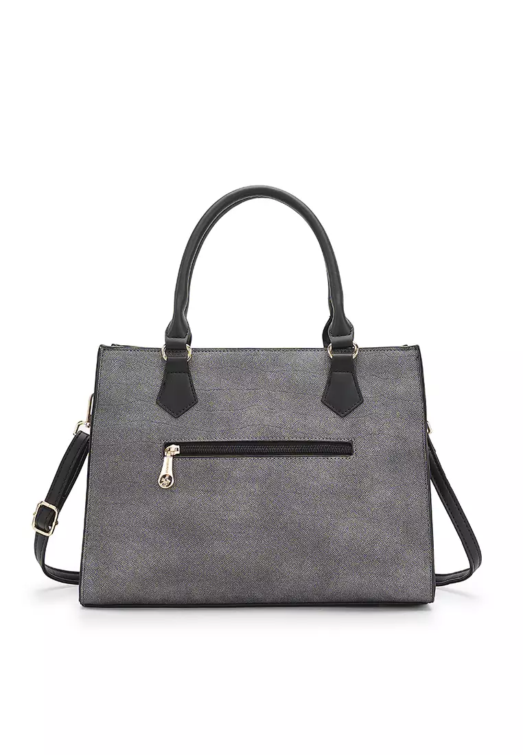 Women's Top Handle Bag / Sling Bag / Crossbody Bag - Black