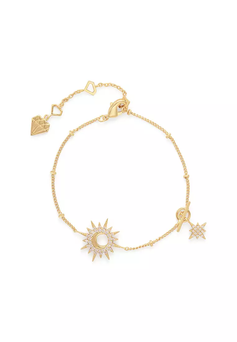 Buy Wanderlust Co Sunlit Crescent Gold Bracelet 2024 Online