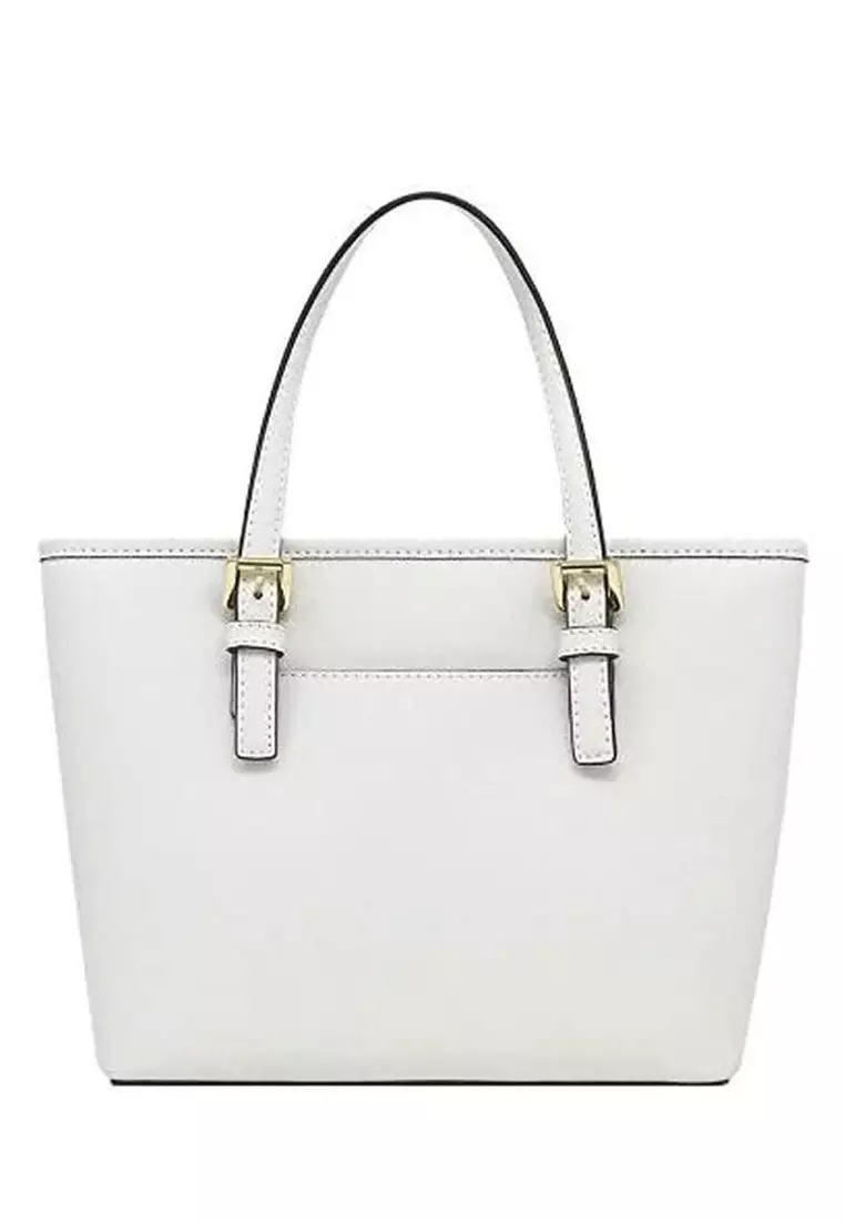 Jet Set Travel Extra-Small Saffiano Leather Top-Zip Tote Bag