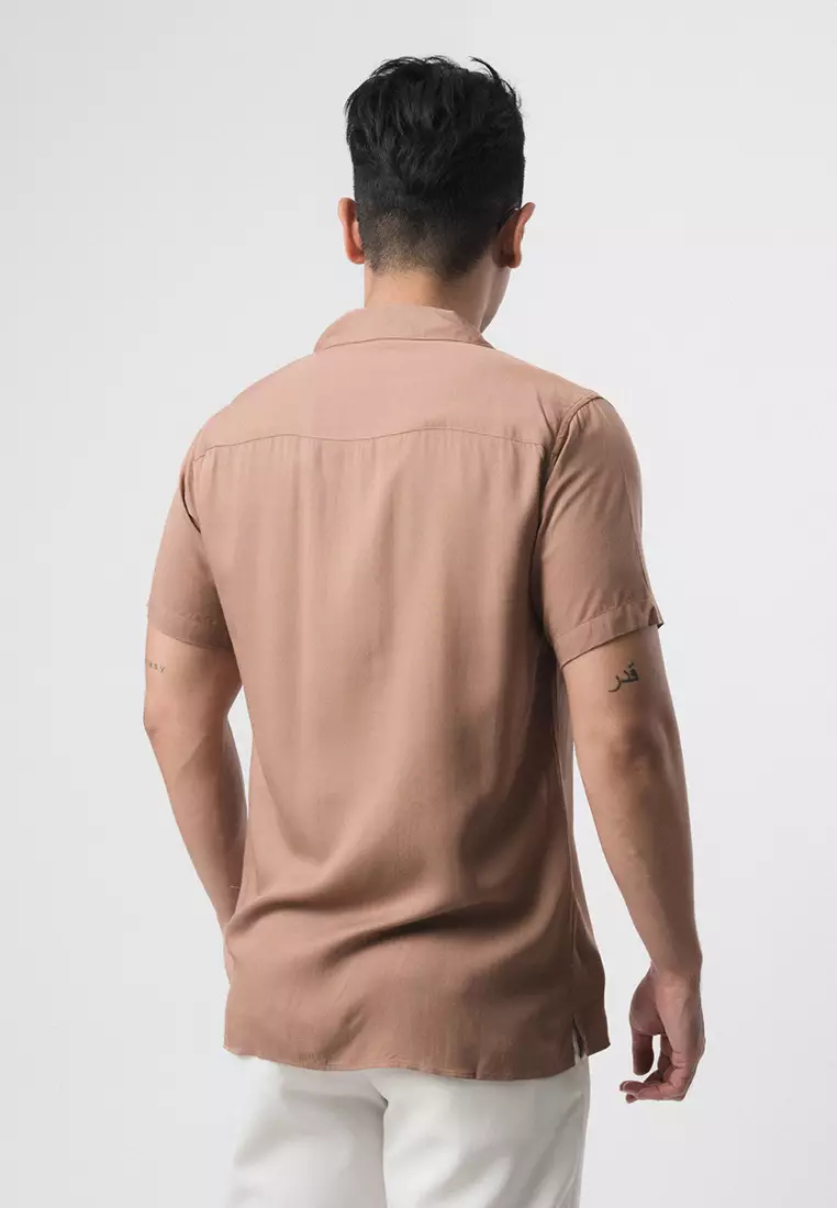 Cuban Tan Brown Casual Shirt