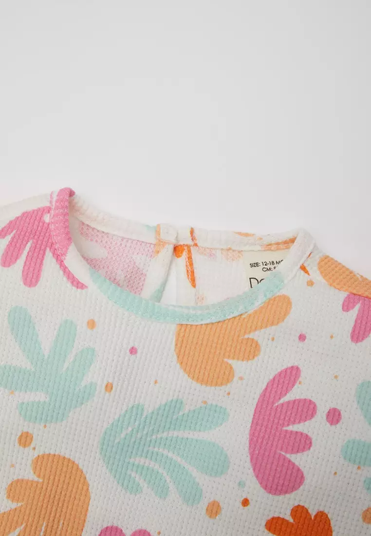 Printed T-Shirt with Shorts Set