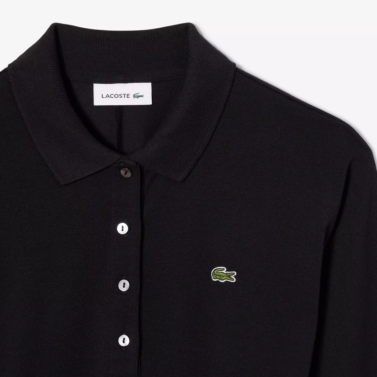 Slim Fit Fluid Piqué Polo Collar Dress