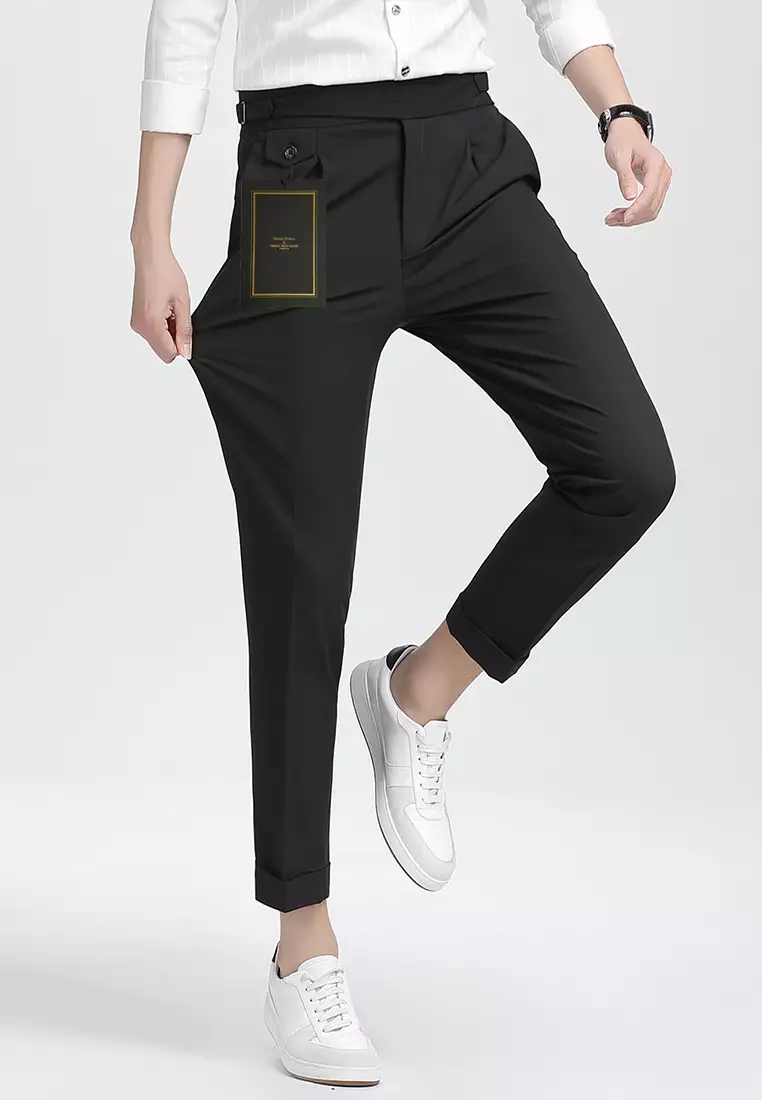 Thin Slim Fit Cropped Suit Pants DF1002A