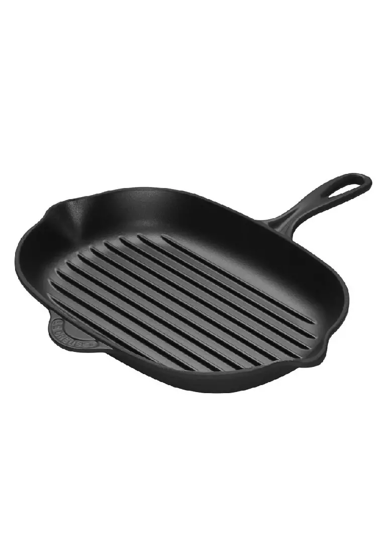 Le Creuset cast iron grill pan 32 cm oval, black
