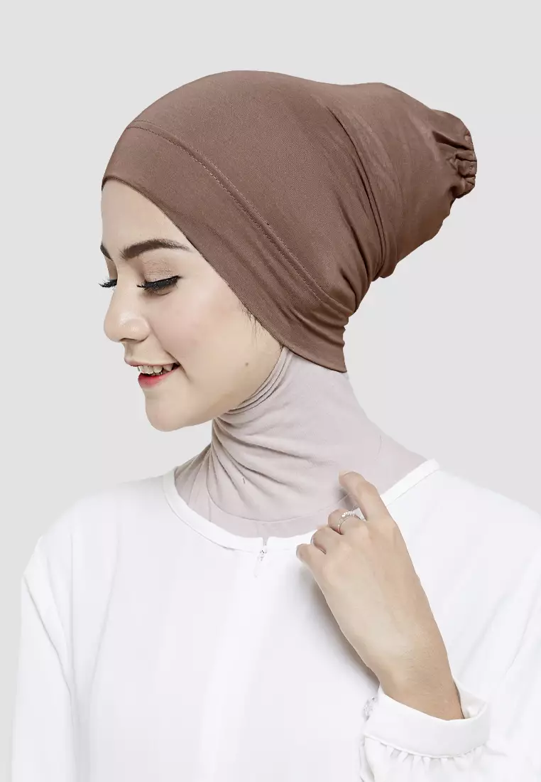 Cotton Bee - Inner Rayon Basic | Ciput Hijab Karet | Dalaman Kerudung - Machiato