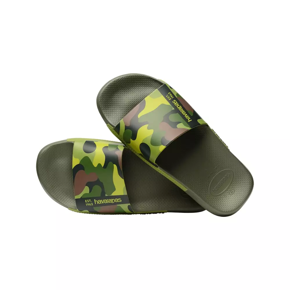 [ONLINE EXCLUSIVE] Havaianas Slide Classic Print 0869-Green - Sandal Pria