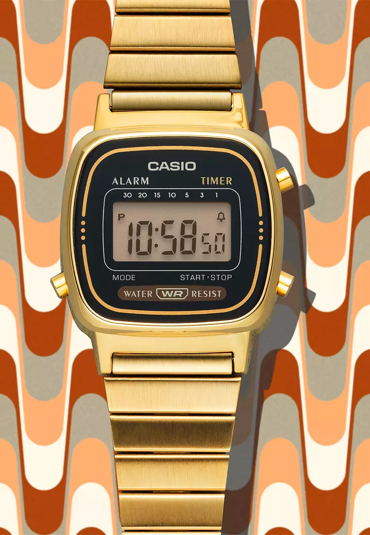 Jam casio hot sale gold wanita