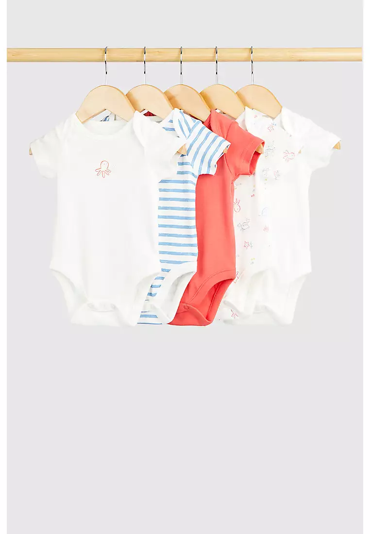 Buy Mothercare Seaside Short-Sleeved Bodysuits Pack Online - Main Image