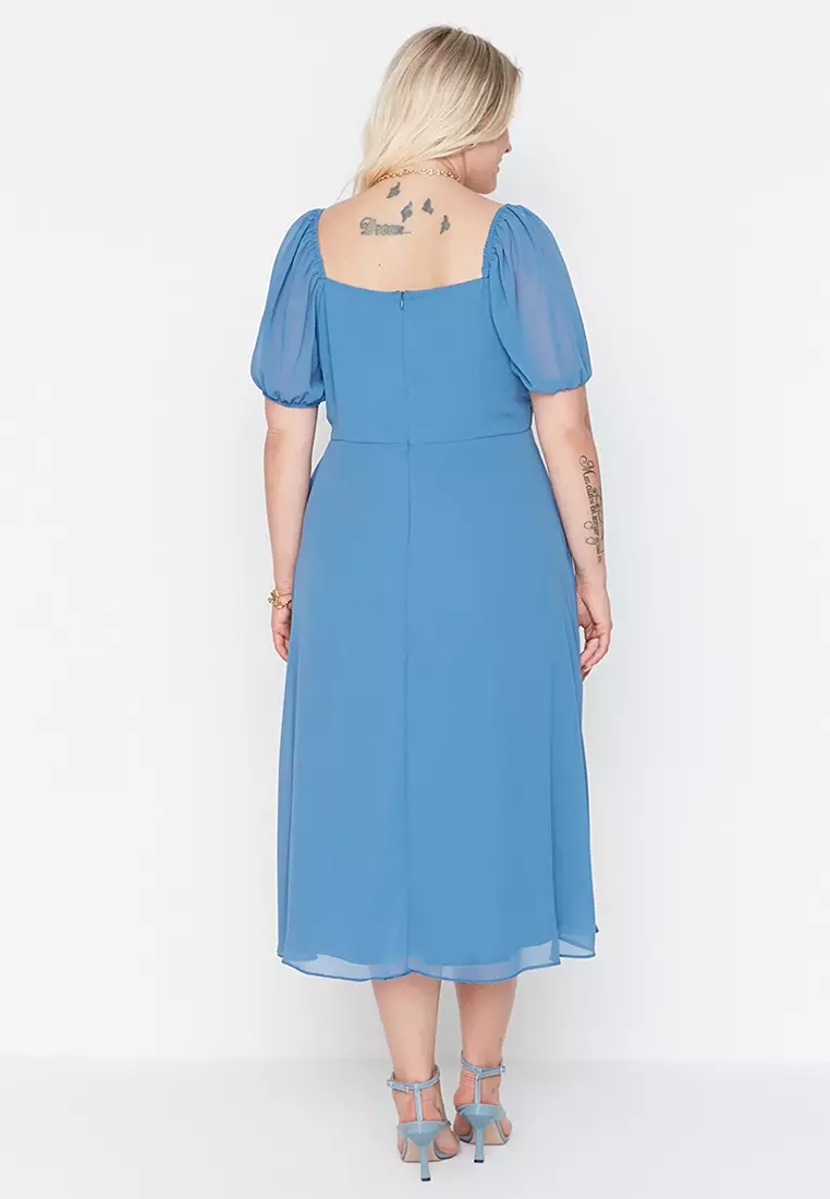 Buy Trendyol Plus Size Slit Woven Dress 2024 Online