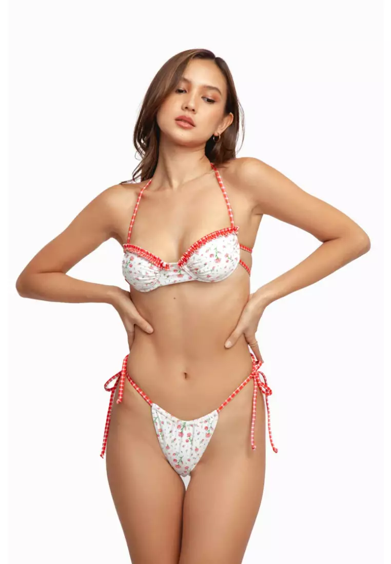 Annie String Cheeky Bikini Bottoms / Rose Water