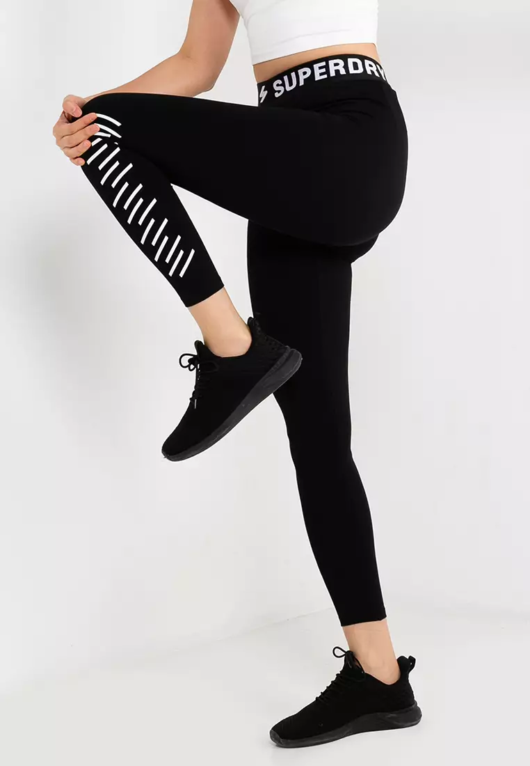 Superdry Women's Code Logo Elastic Leggings Black