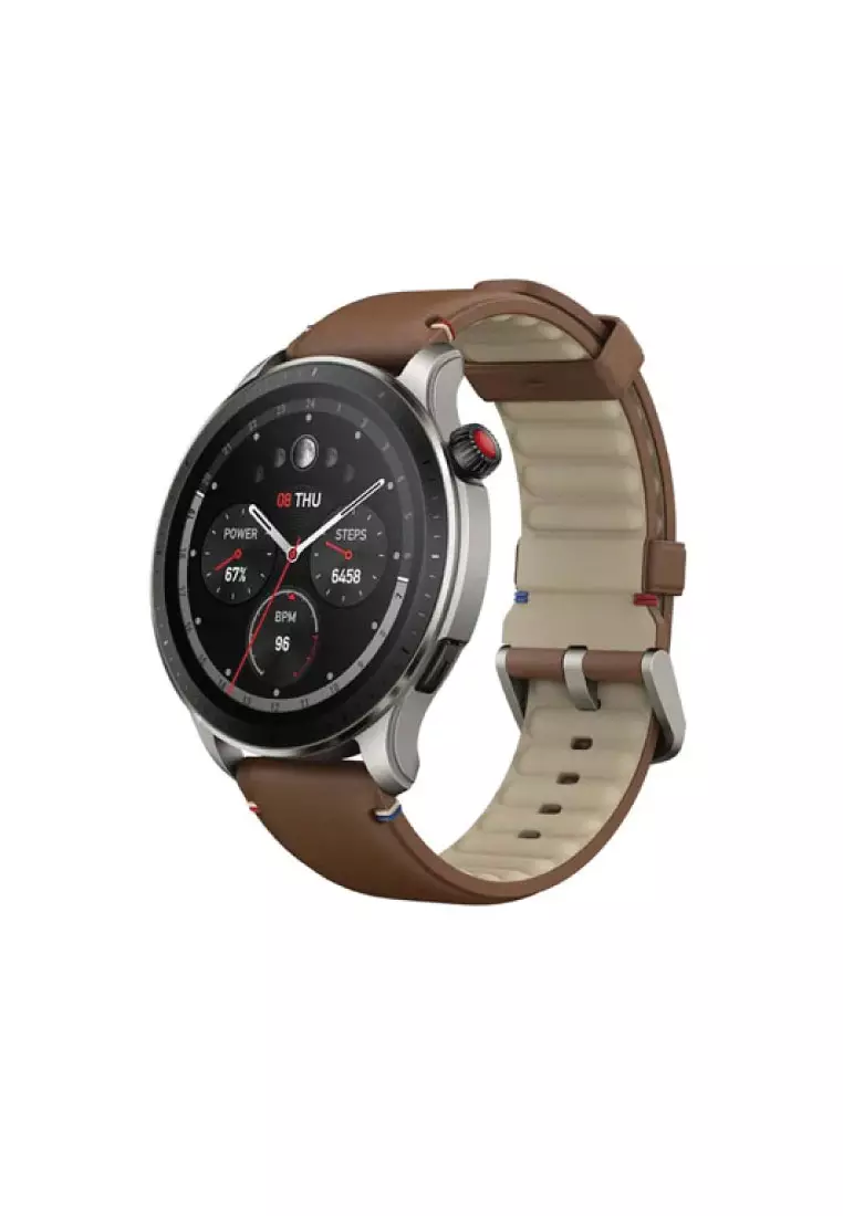 Buy Amazfit Amazfit GTR 4 Leather Smartwatch (1.43 HD AMOLED Display, 150+  Sport Modes, 5ATM Water Resistance) Brown Leather Online