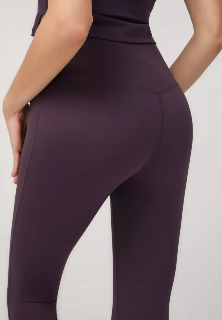 Buy HAPPY FRIDAYS High Waist Nude Yoga Tights (No front crotch