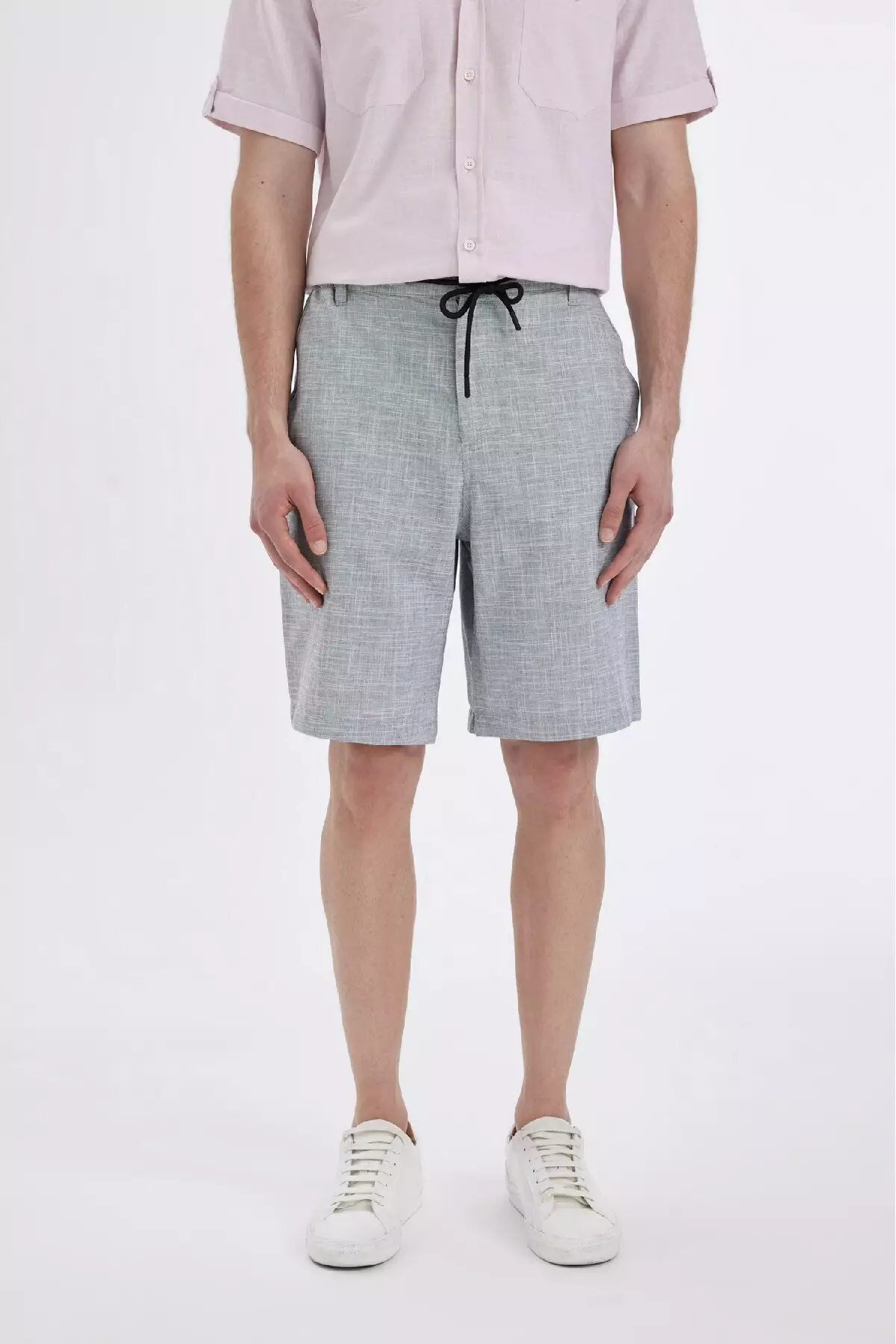 Cotton Bermuda Cargo Shorts - Straight Leg, Regular Fit D1935ax24sm