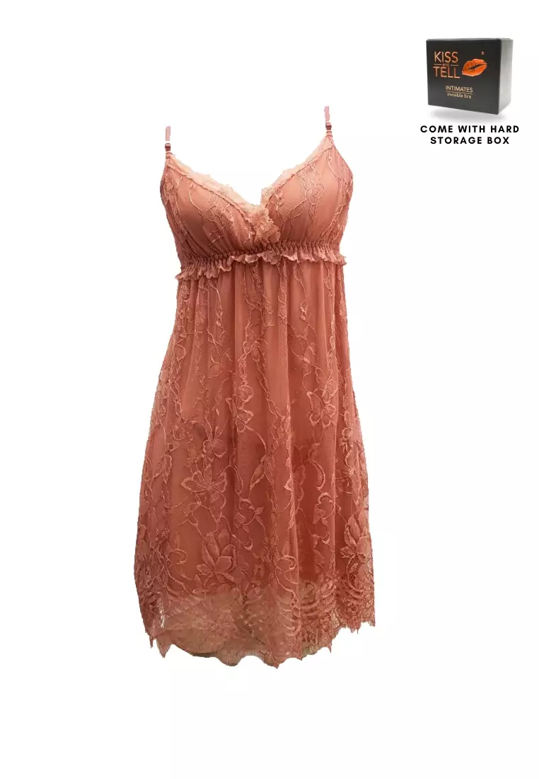 Premium Lainey Lingerie Corset Night Gown Nighties in Nude