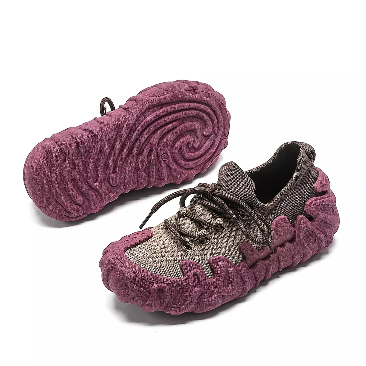 LURAD Sepatu Wanita Sol Unik Flat Kaki Lebar Sneakers Cewek Tidak Lecet Dikaki QY812