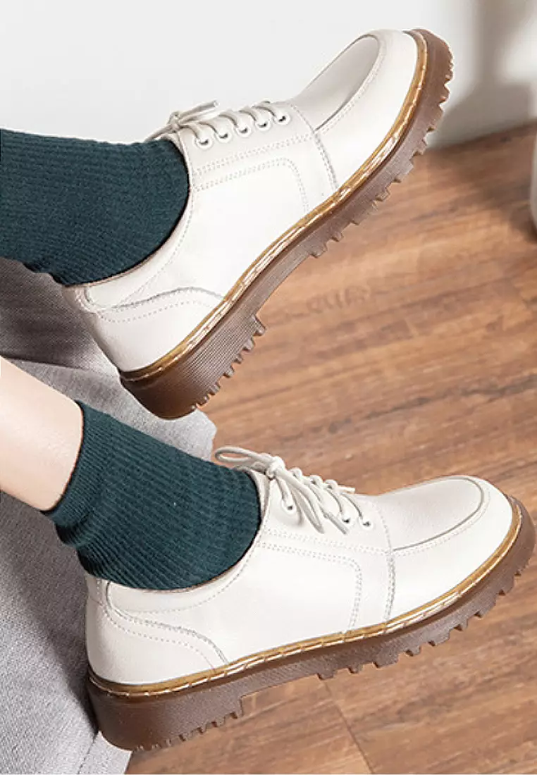 White oxford platform shoes cheap