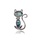 Glamorousky white Fashion Cute Cat Blue Shell Brooch with Cubic Zirconia 4E139AC69AFC5CGS_1