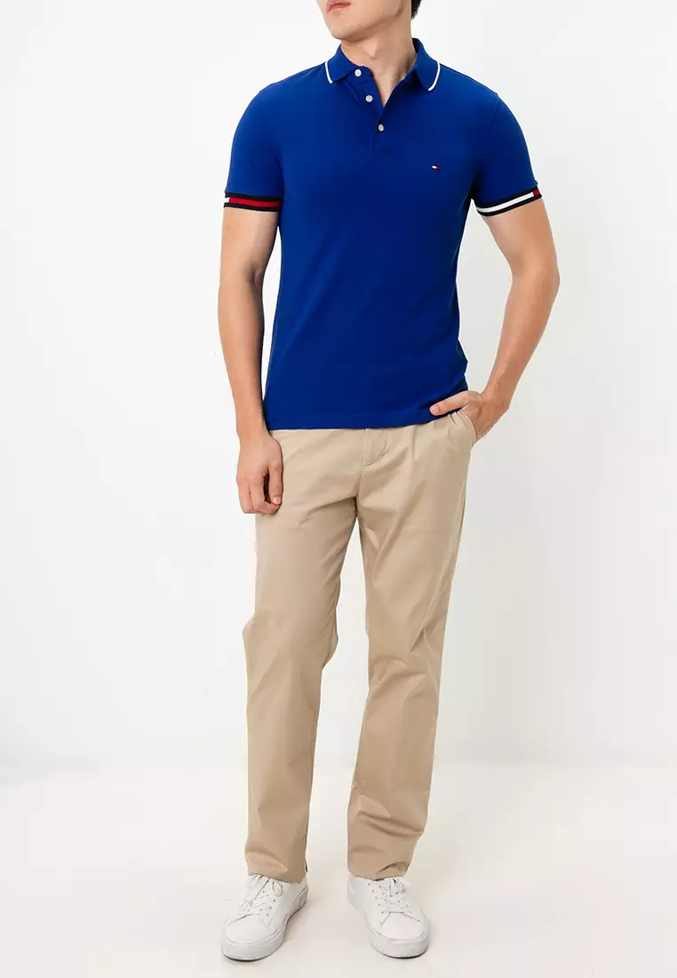 Slim Fit Signature Cuff Polo Shirt - Tommy Mainline