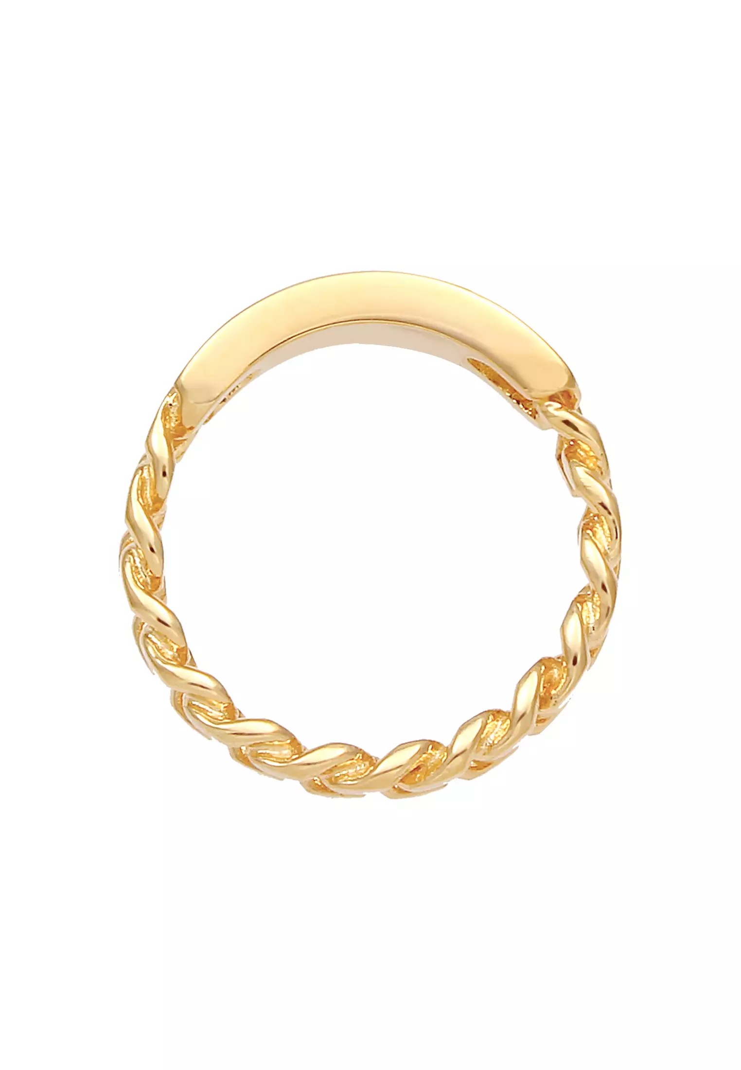Ring Band Plate Chain Trend Blogger Gold Plated