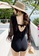 A-IN GIRLS black Sexy Gauze Big Backless One-Piece Swimsuit 2570FUSB590550GS_3