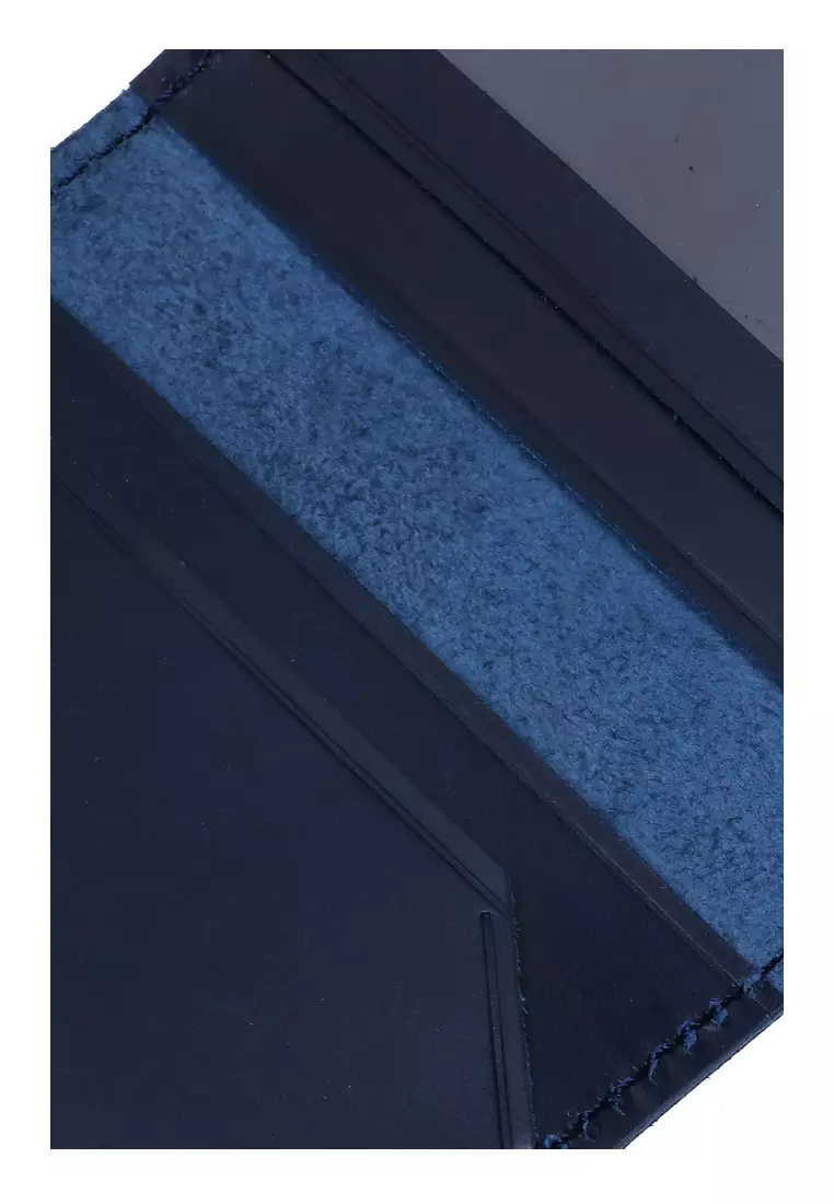 Zackly Card Holder Wallet Kartu Slim Many Slot Handmade Material Genuine Leather 03 ORIGINAL - Blue