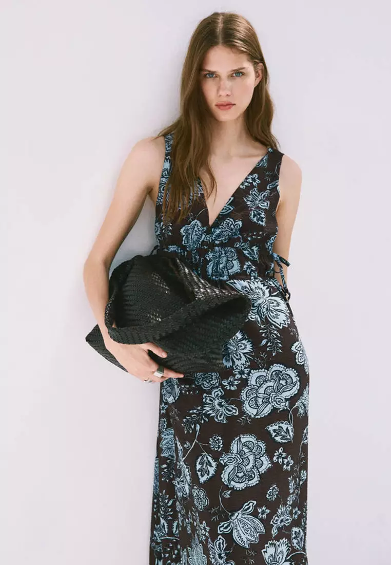mango ruched floral dress Ruched detail flower dress - Girls