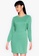 ZALORA BASICS green Knit Bodycon Dress 41014AAB50E548GS_1