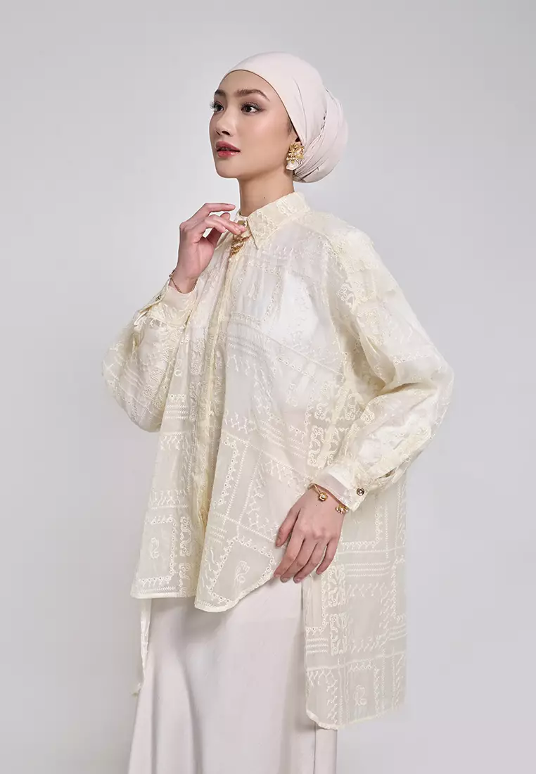 Kami Fumi Lace Tunic Ivory