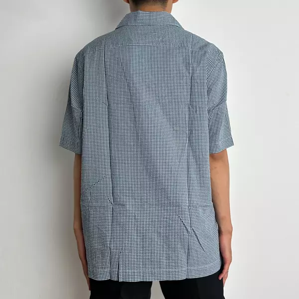 Kemeja FRED PERRY MICRO CHECK OLIVE BLUE SHIRT 100% ORIGINAL