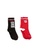 Jordan black Jordan Unisex's Jumpman 2 Pieces Crew Socks (4 - 9 Years) - Black 356BCKADB45C2FGS_1